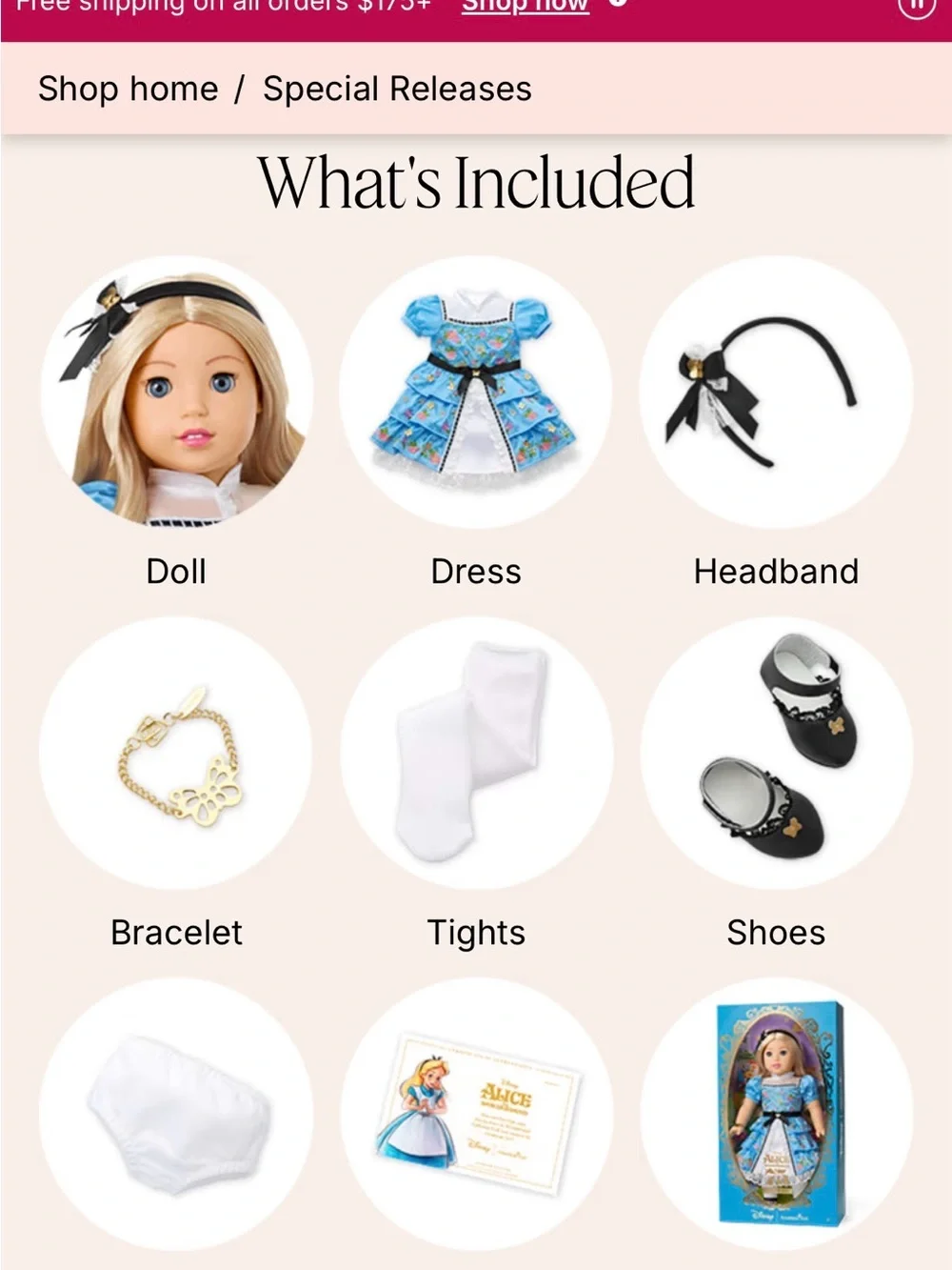 American Girl Alice in Wonderland Collector Series Doll